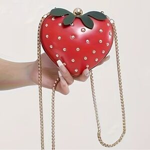 Strawberry-Shaped Red Handbag